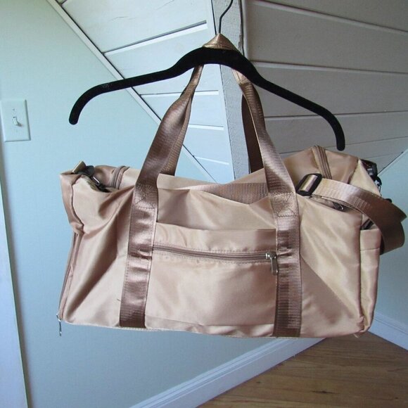 Beige Zuomanni Duffle Bag Multiple Pockets Shoe Compartment - Picture 5 of 11